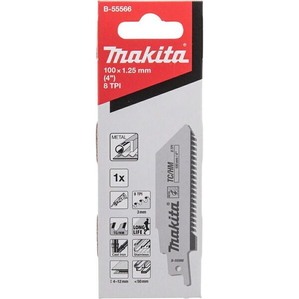 Makita ΜΕΤΑΛΛΙΚΗ ΛΑΜΑ ΠΡΙΟΝΙΟΥ 100x1,25mm 8Z/INCH (5τμχ) MAKITA 11538104 88381483568