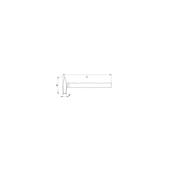 Yato Młotek ślusarski rączka drewniana 1,5kg 380mm (YT-4509)