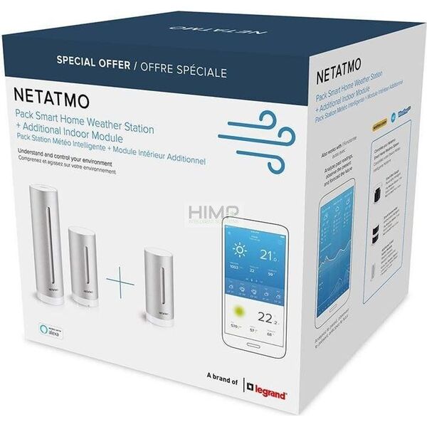 Stacja pogodowa Netatmo z dodatkowym modułem (NBU-NWS-NIM-EU)