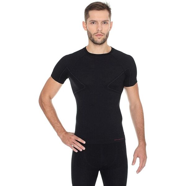Brubeck Koszulka męska Active Wool czarna r. M (SS11710)