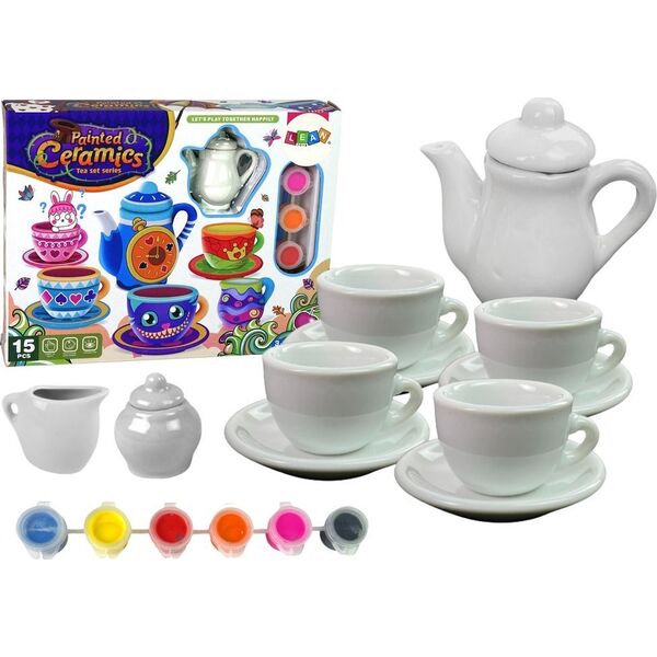 Zestaw Kreatywny Do Herbaty DIY Farby Porcelana LEAN Toys