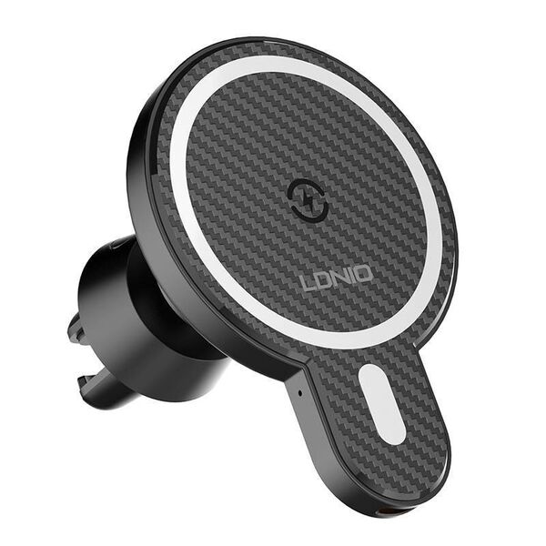 LDNIO Car Mount ,MA20 with inductive charger 15W and metal ring (Black) 5905316145795