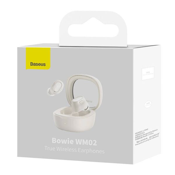 Baseus Bowie WM02 TWS headphones (white) 6932172609672