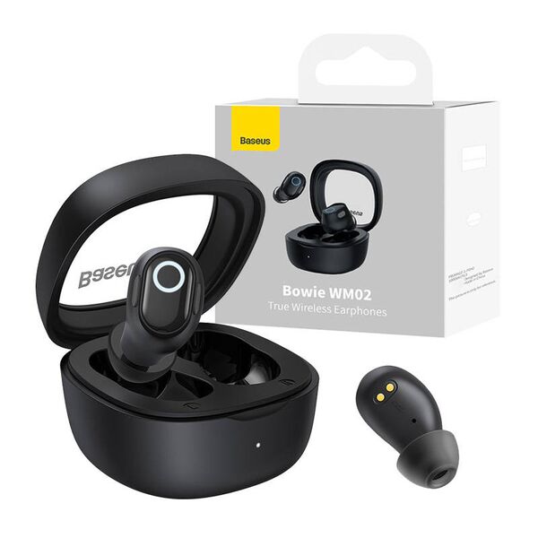 Baseus Bowie WM02 TWS headphones (black) 6932172613303