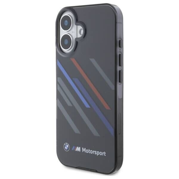 Original Case IPHONE 16 BMW Hardcase Motosport IML Random Stripes (BMHCP16S23HTRAK) black 3666339325329