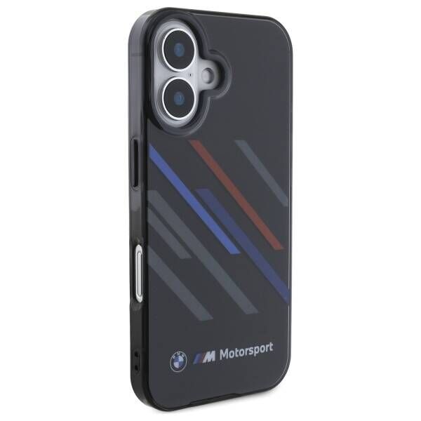 Original Case IPHONE 16 BMW Hardcase Motosport IML Random Stripes (BMHCP16S23HTRAK) black 3666339325329