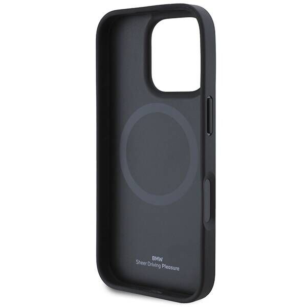 Original Case IPHONE 16 PRO BMW Hardcase M Perforated & Stitched Line MagSafe (BMHMP16L23PUSPK) black 3666339324223
