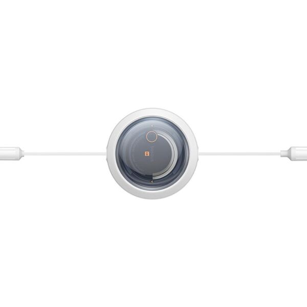 Baseus Free2Draw Retractable Crystal Fast Charging Data Cable USB to M+L+C 3.5A 1.1m Moon White 6932172656416