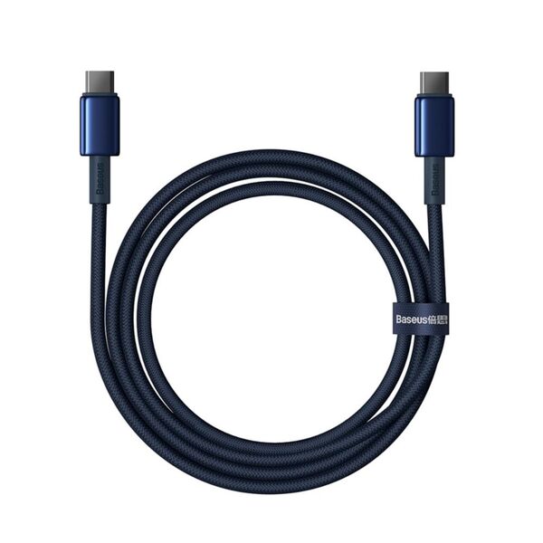 Baseus Tungsten Gold Fast Charging Data Cable Type-C to Type-C 100W 2m Deepsea Blue 6932172655532
