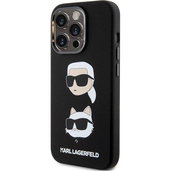 Karl Lagerfeld Karl Lagerfeld KLHCP15XSDHKCNK iPhone 15 Pro Max 6.7" czarny/black Silicone Karl&Choupette Head