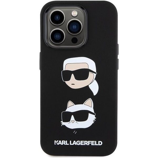 Karl Lagerfeld Karl Lagerfeld KLHCP15XSDHKCNK iPhone 15 Pro Max 6.7" czarny/black Silicone Karl&Choupette Head