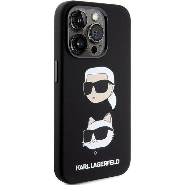 Karl Lagerfeld Karl Lagerfeld KLHCP15XSDHKCNK iPhone 15 Pro Max 6.7" czarny/black Silicone Karl&Choupette Head