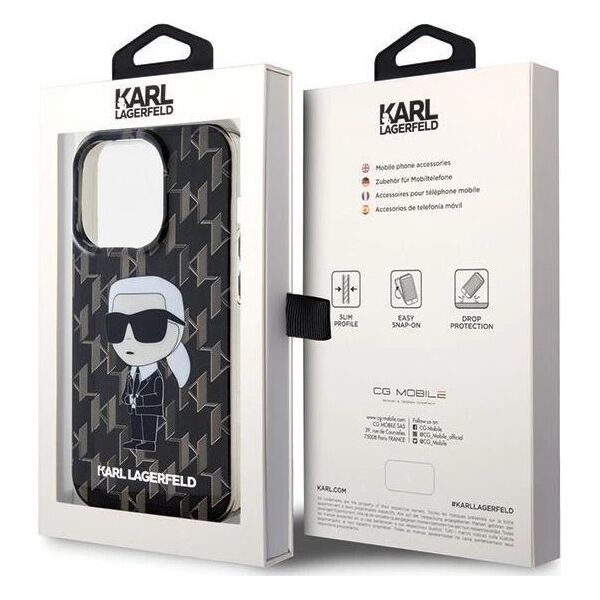 Karl Lagerfeld Karl Lagerfeld KLHCP15XHNKMKLK iPhone 15 Pro Max 6.7" czarny/black hardcase Monogram Ikonik