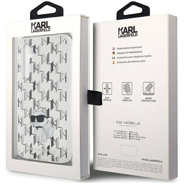 Karl Lagerfeld Etui Karl Lagerfeld KLHCS23FEHNCMKLT Samsung Galaxy S23 FE hardcase Monogram Choupette transparent