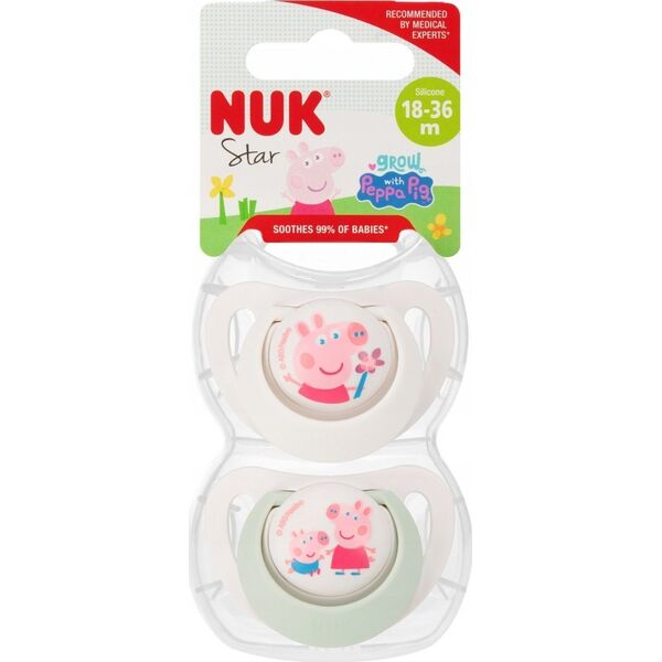 NUK NUK Schnuller Peppa Pig Star 18-36 M. 2 Stück