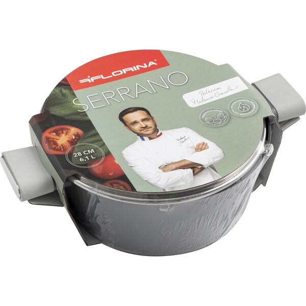 Florina Garnek aluminiowy z pokrywką Florina Serrano 28 cm 6,1 l