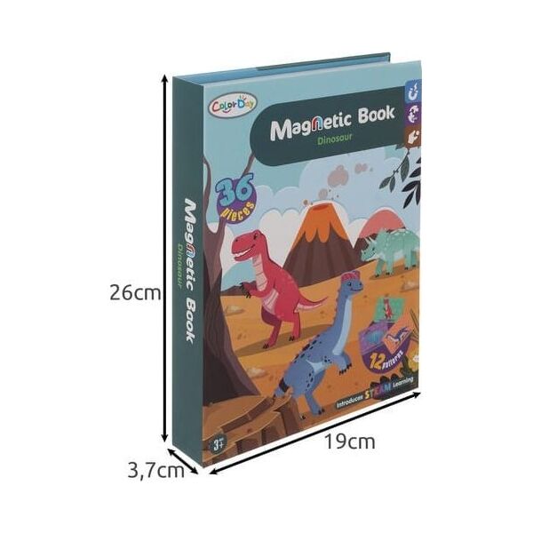 Kruzzel Układanka magnetyczna- dinozaury 24730