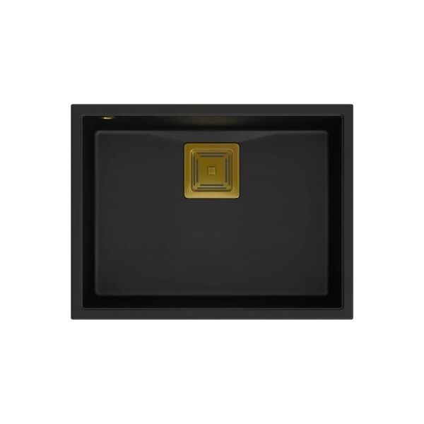 Zlewozmywak Quadron DAVID 50 GraniteQ pure carbon/elementy złote