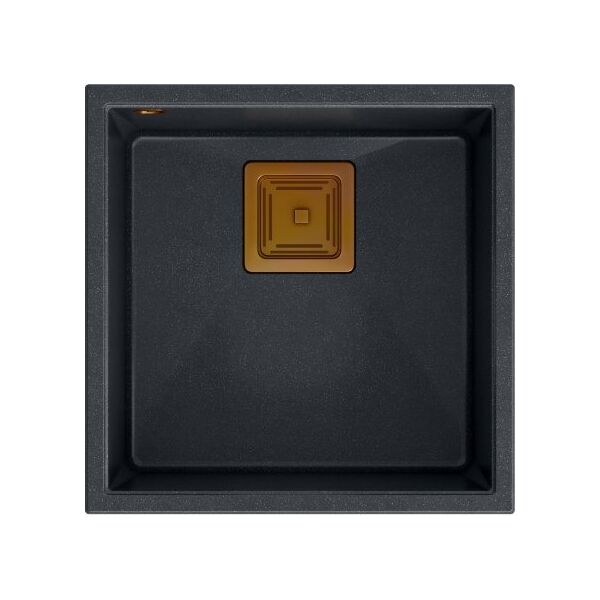 Zlewozmywak Quadron DAVID 40 GraniteQ black diamond/elementy miedziane