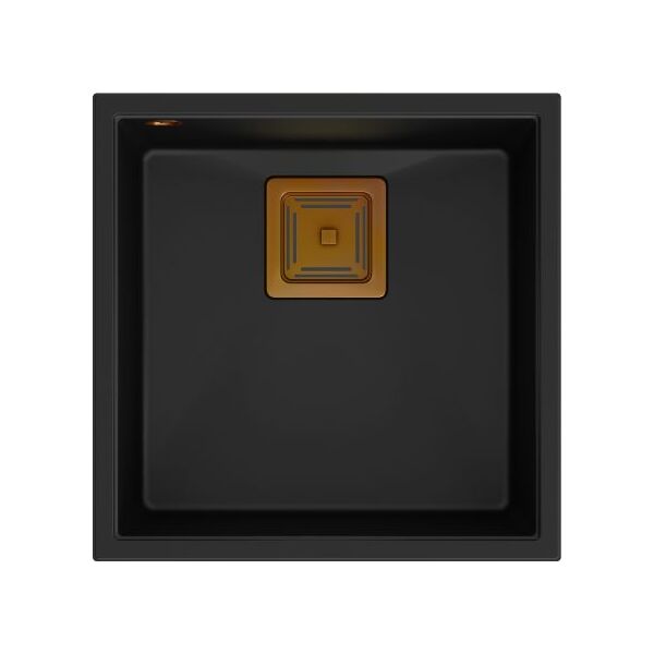 Zlewozmywak Quadron DAVID 40 GraniteQ pure carbon/elementy złote