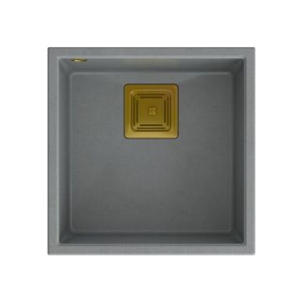 Zlewozmywak Quadron DAVID 40 GraniteQ silver stone/elementy złote