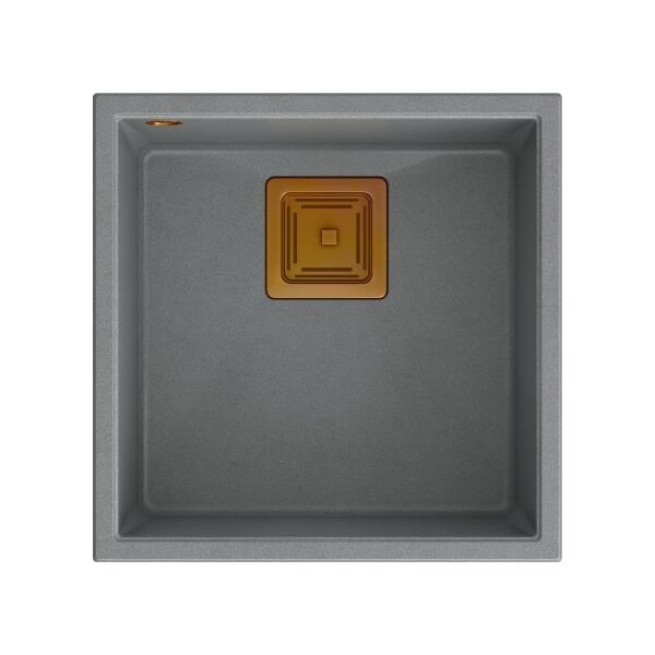 Zlewozmywak Quadron DAVID 40 GraniteQ silver stone/elementy miedziane