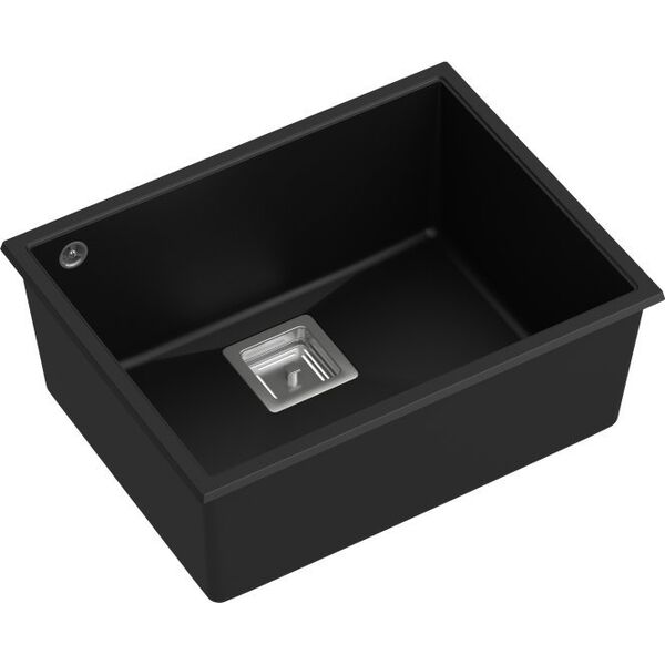 Zlewozmywak Quadron DAVID 50 GraniteQ pure carbon/elementy stalowe