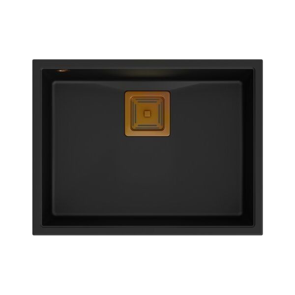 Zlewozmywak Quadron DAVID 50 GraniteQ pure carbon/elementy miedziane