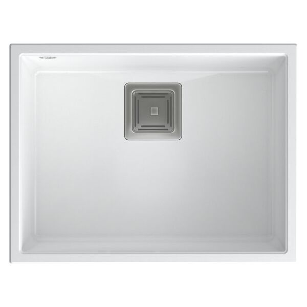 Zlewozmywak Quadron DAVID 50 GraniteQ snow white/elementy stalowe