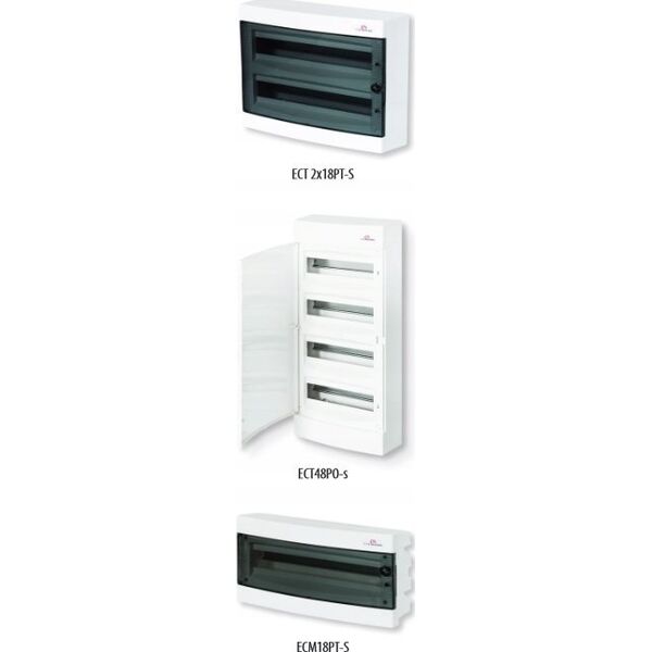 Etipo Obudowa ETI Polam 001100321 natynkowa 4x18 modułowa drzwi białe ECT 4x18PO-s