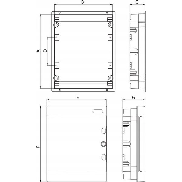 Etipo Obudowa ETI Polam 001100321 natynkowa 4x18 modułowa drzwi białe ECT 4x18PO-s