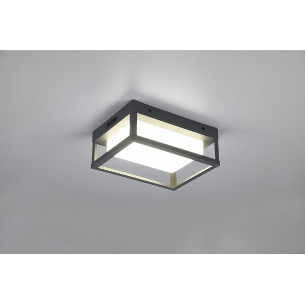 DELIGHT Trio Witham 677860142 plafon lampa sufitowa zewnętrzna IP54 1x14W LED 2300-4000K antracytowy
