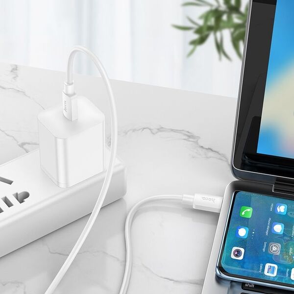 Kabel USB Hoco HOCO kabel Typ C do Typ C PD 6A 100W X96 1 m biały