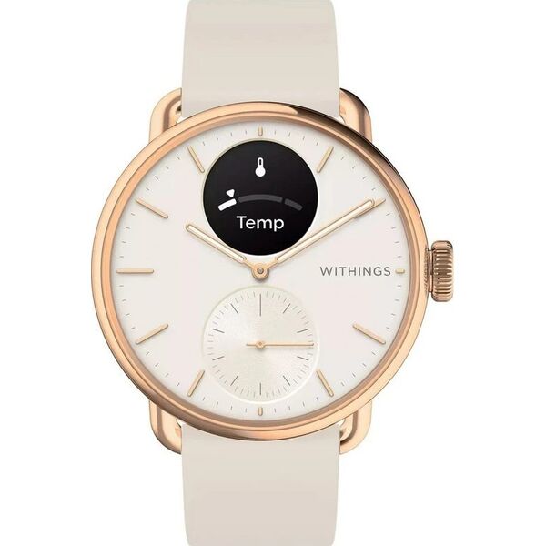 Smartwatch Withings Withings Scanwatch 2 - zegarek z funkcją EKG, pomiarem pulsu i SPO2 oraz mierzeniem aktywności fizycznej i snu (38mm, rose gold)