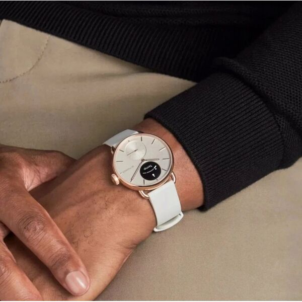 Smartwatch Withings Withings Scanwatch 2 - zegarek z funkcją EKG, pomiarem pulsu i SPO2 oraz mierzeniem aktywności fizycznej i snu (38mm, rose gold)