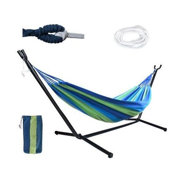 Malatec Hamak ogrodowy 200x150cm ze stelażem