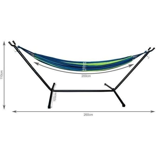 Malatec Hamak ogrodowy 200x150cm ze stelażem
