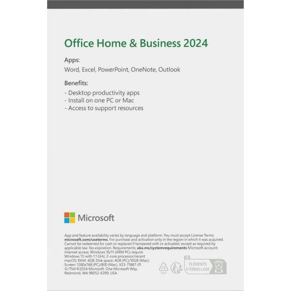 Microsoft Office Home and Business 2024 CZ (pro podnikatele)