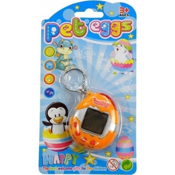 LeanToys Tamagotchi w Jajku Gra Elektroniczne Zwierzątko Pomarańczowe LEAN TOYS