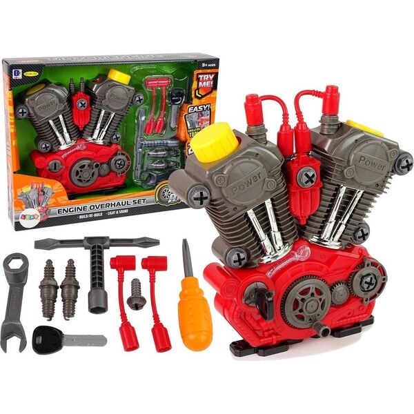 Zestaw Majsterkowicza Silnik Do Rozkręcania Światło Dźwięk LEAN Toys
