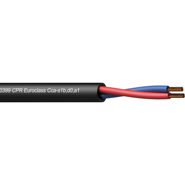 Przewód Procab CLS215-CCA/1 Loudspeaker cable - 2 x 1.5 mm² - 16 AWG - EN50399 CPR Euroclass Cca-s1b,d0