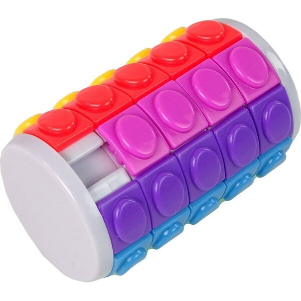 Gra Logiczna Układanka Łamigłówka Walec Obrotowy Kolorowy LEAN TOYS