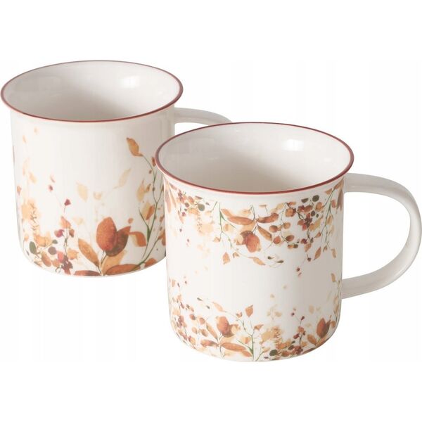 Kubek z porcelany, ręcznie malowany, BERNADA, 320 ml
