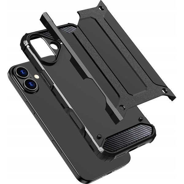 Etui Hybrid Armor pancerne na iPhone 16 Plus - czarne