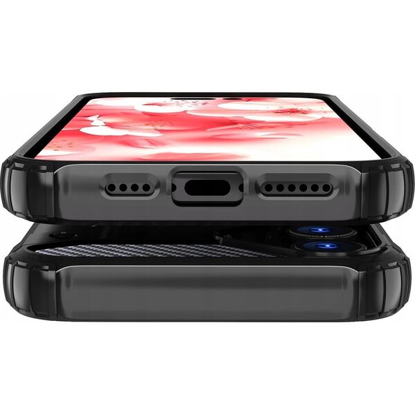 Etui Hybrid Armor pancerne na iPhone 16 Plus - czarne
