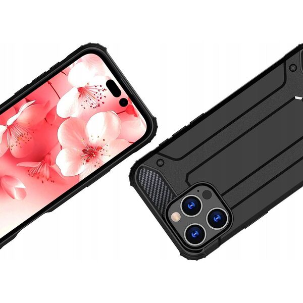 Etui Hybrid Armor pancerne na iPhone 16 Pro - czarne