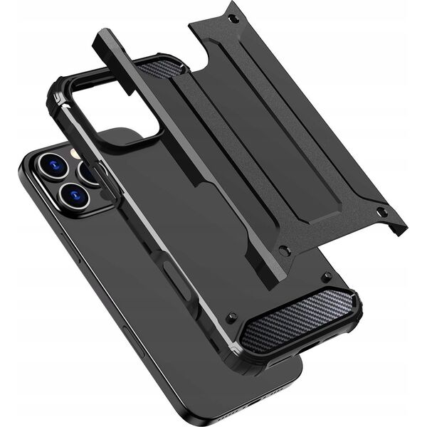 Etui Hybrid Armor pancerne na iPhone 16 Pro - czarne