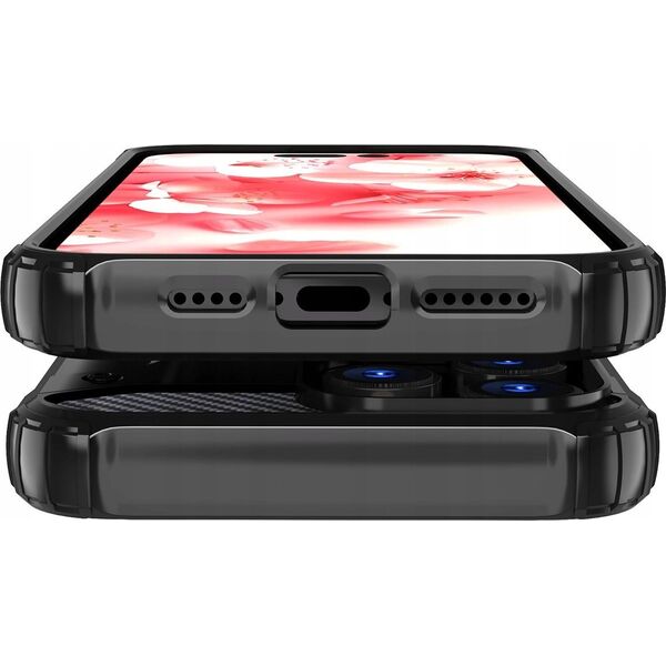 Etui Hybrid Armor pancerne na iPhone 16 Pro - czarne