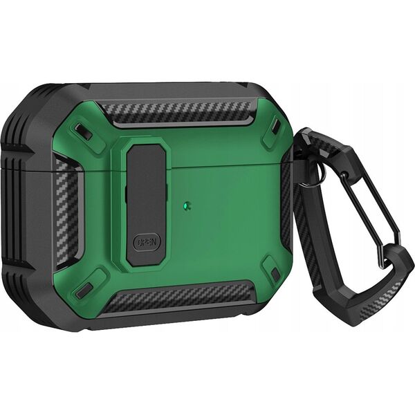 Armour Airpods Case with hook - AirPods 4 green