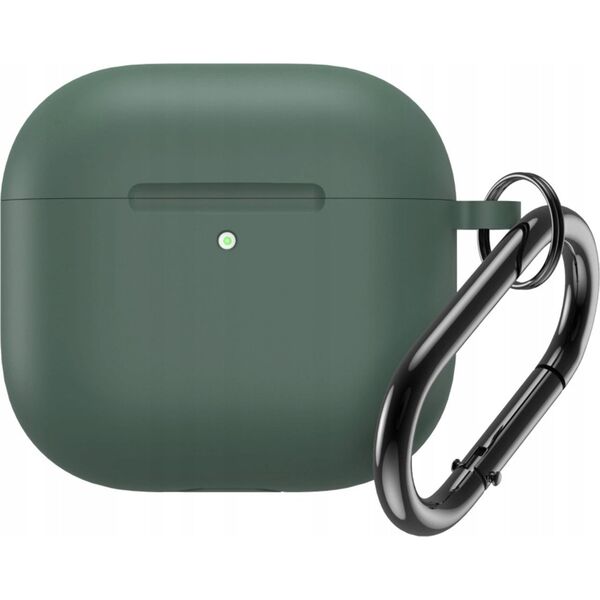 Silicone Airpods Case with hook - AirPods 4 olive